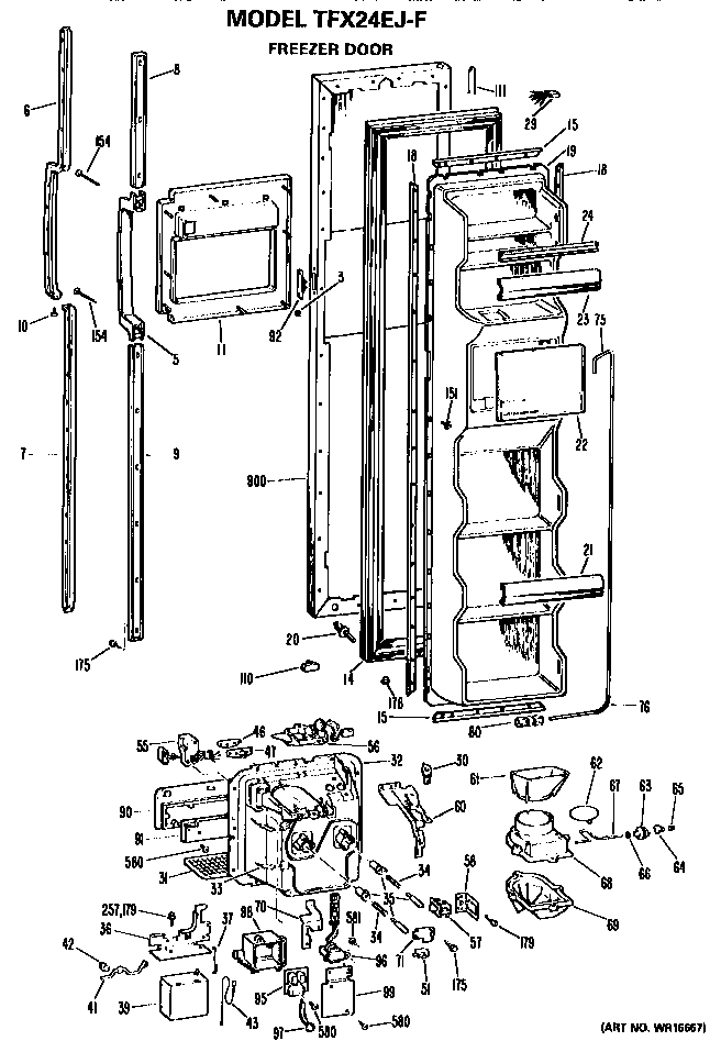 Freezer door