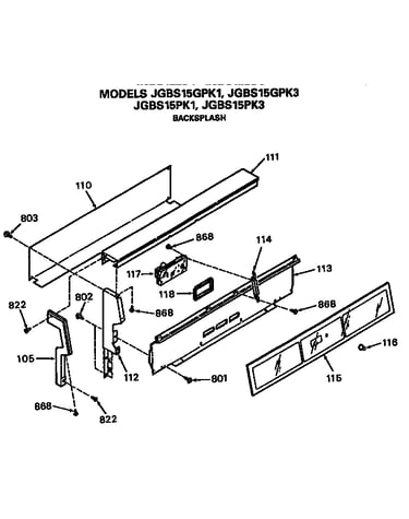 Backsplash assembly