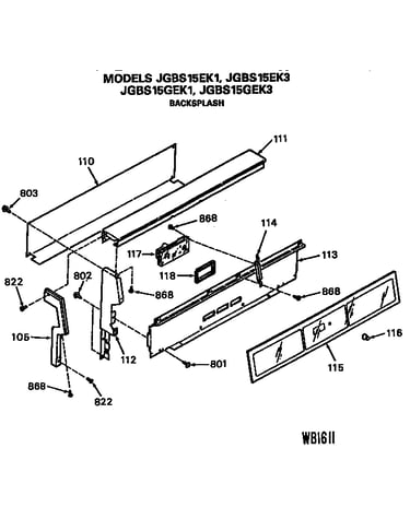 Backsplash assembly