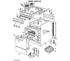 GE JAS01*J3 main body/cooktop/controls diagram