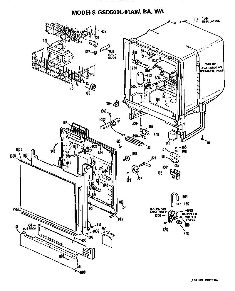 FRONT PANEL/TUB