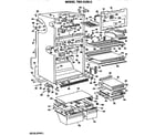 GE TBX21ZKCR cabinet parts diagram