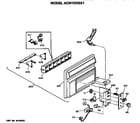 GE ACM12DBX1 grille assembly and controls diagram