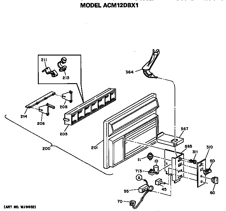 Grille assembly and controls