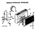 GE NTP05LAB2 grille assembly and controls diagram