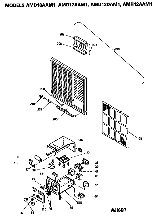 CONTROL BOX AND GRILLE ASSEMBLY