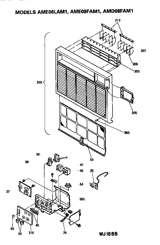 CONTROL BOX AND GRILLE ASSEMBLY