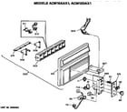 GE ACM10AAX1 control box and grille assembly diagram