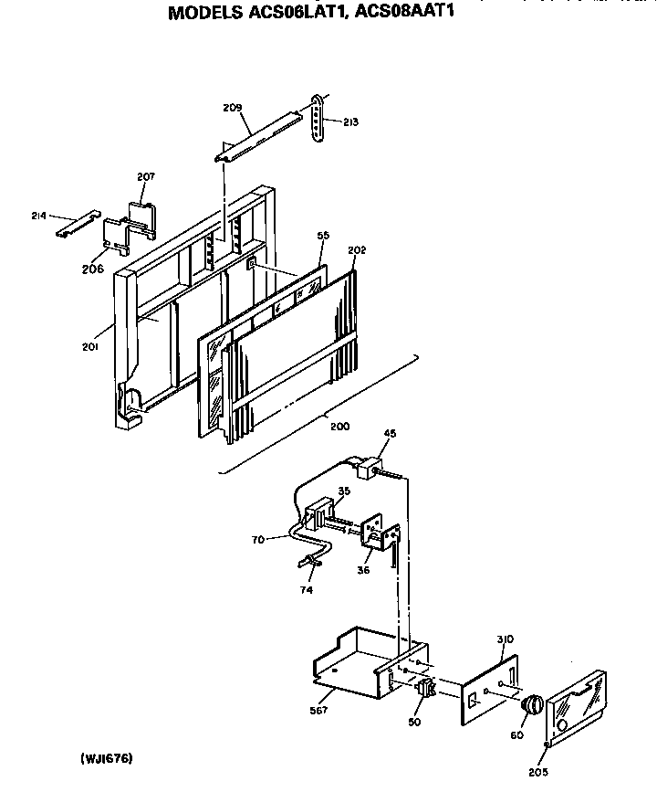 CONTROL BOX AND GRILLE ASSEMBLY