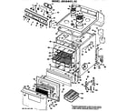 GE JBS16*K2 main body/cooktop/controls diagram