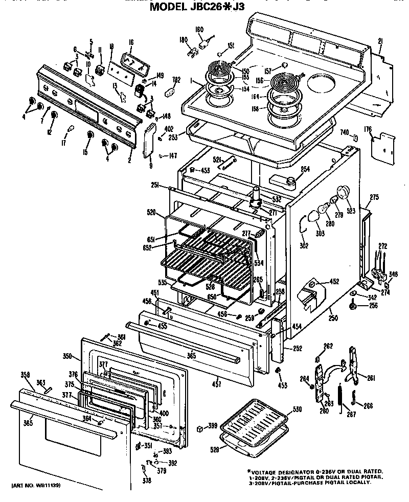 Main body/cooktop/controls