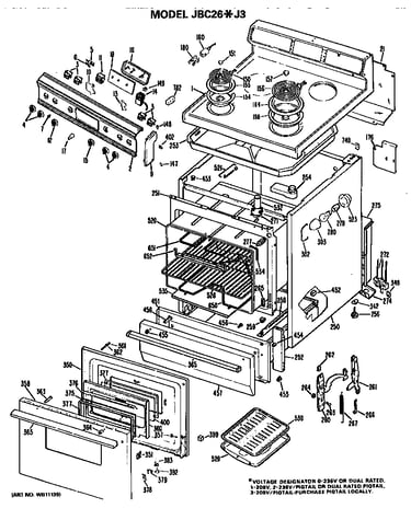 Main body/cooktop/controls
