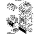 GE JSC27G*J5 main body/cooktop/controls diagram