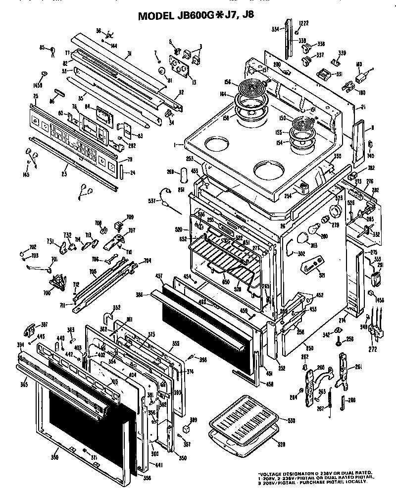 MAIN BODY/COOKTOP/CONTROLS