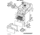 GE JBS02*J3 main body/cooktop/controls diagram