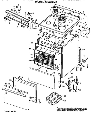 Main body/cooktop/controls