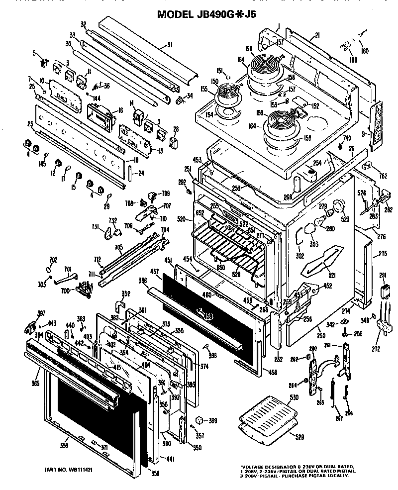 MAIN BODY/COOKTOP/CONTROLS