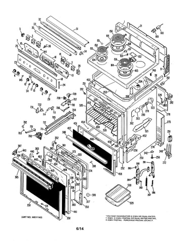 Main body/cooktop/controls