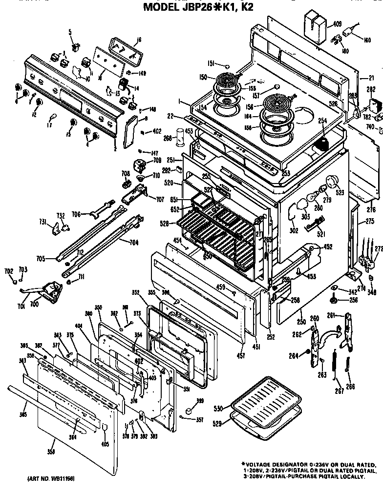 MAIN BODY/COOKTOP/CONTROLS