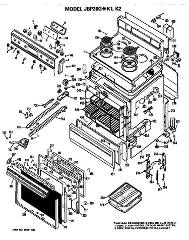 Main body/cooktop/controls
