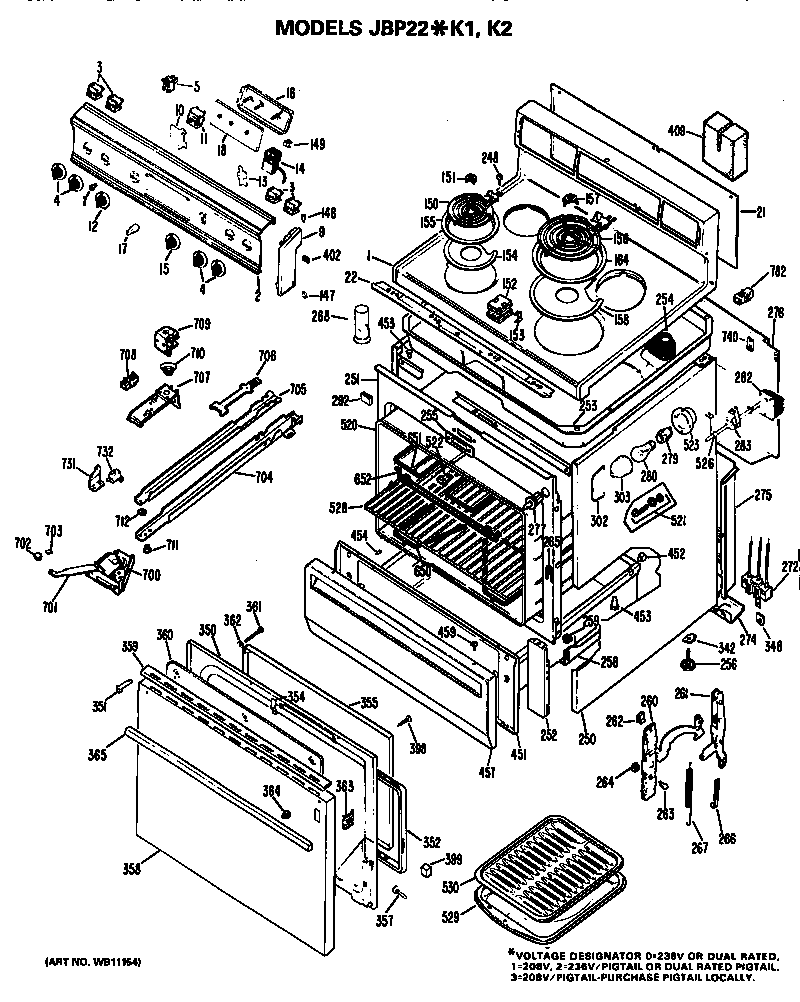 Main body/cooktop/controls