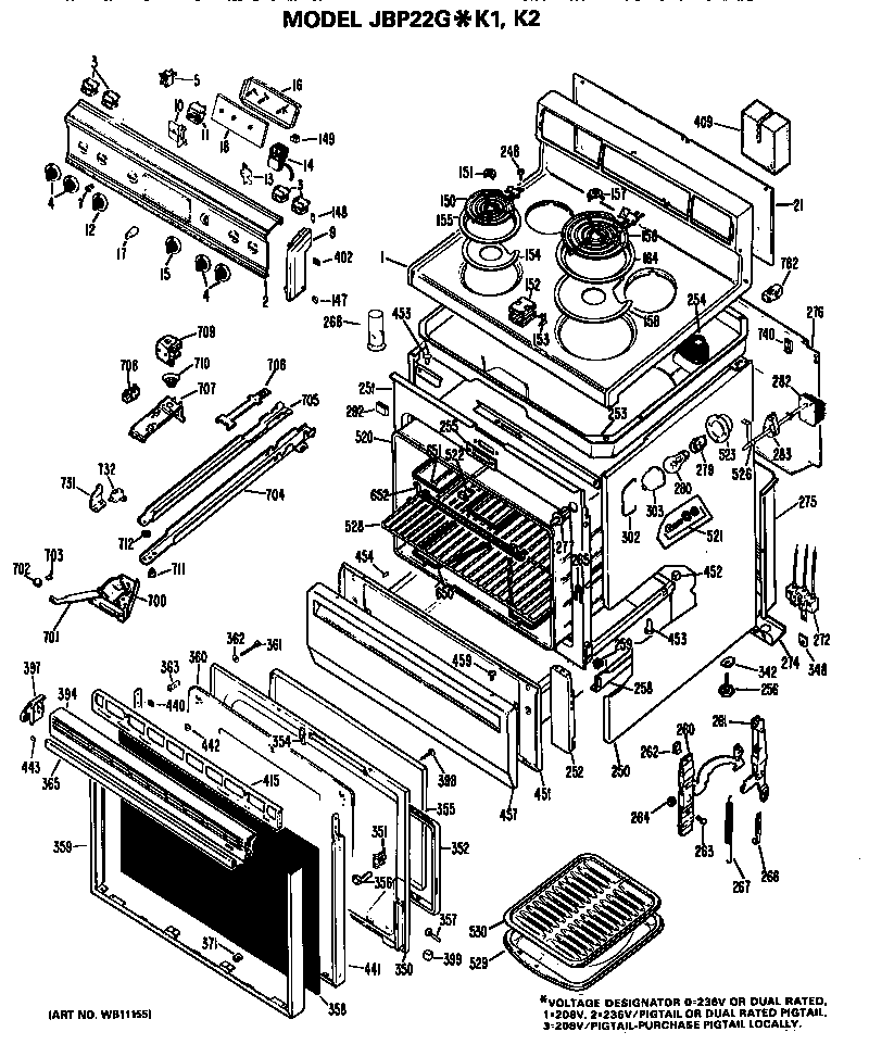 Main body/cooktop/controls