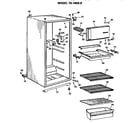 GE TA14SKBL cabinet parts diagram