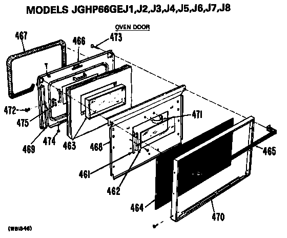 Oven door assembly
