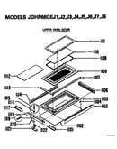Upper oven door assembly