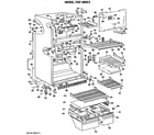 GE TBX18DKER cabinet parts diagram