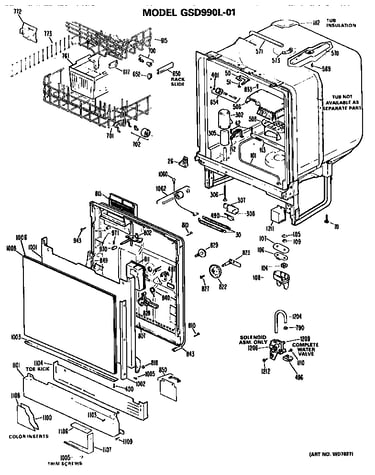 Tub/front panel