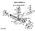 GE GSM507L-01 motor-pump diagram
