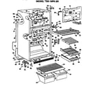GE TBX18PKER cabinet parts diagram