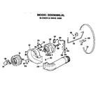 GE DDG9380LAL blower and drive assembly diagram
