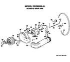 GE DDE9300LAL blower and drive assembly diagram
