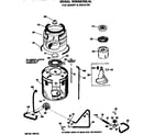 GE WWA8700LAL tub, basket and agitator diagram