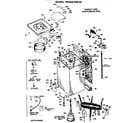 GE WWA8700LAL cabinet and suspension diagram