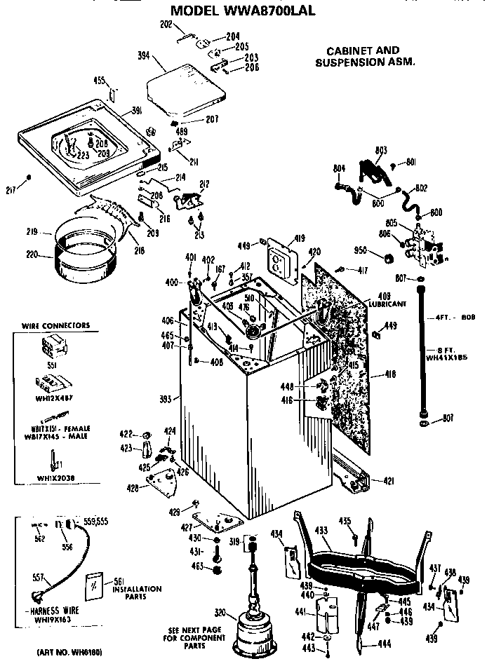 Cabinet and suspension