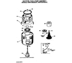 GE WWT2450GAV agitator, tub and pump assembly diagram