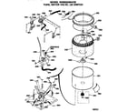 GE WSM2000HCW tubs, water valve and lid switch diagram