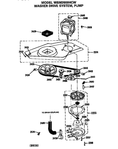Washer drive system and pump