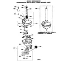 GE WSM2000HCW transmission, water seal and lower bearing assemlby diagram