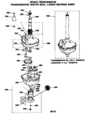 Transmission, water seal and lower bearing assemlby