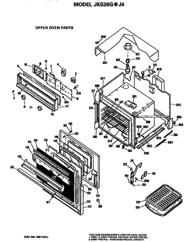 Upper oven/control and door