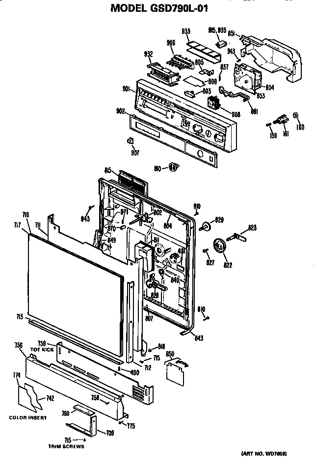 Front/control panel
