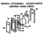 GE JET340001 control panel diagram