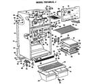 GE TBX18KLJRAD cabinet parts diagram
