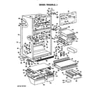 GE TBX22RLGLWH cabinet parts diagram