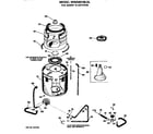 GE WWA8318LAL tub, basket and agitator diagram