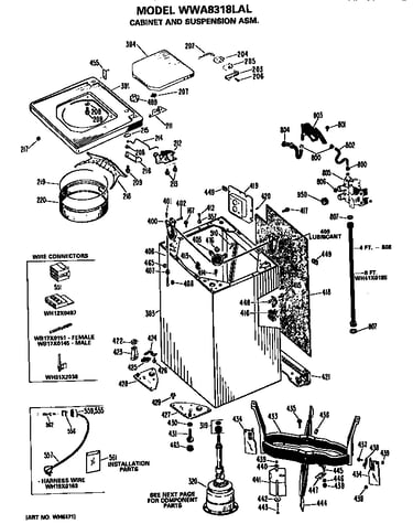 Cabinet and suspension